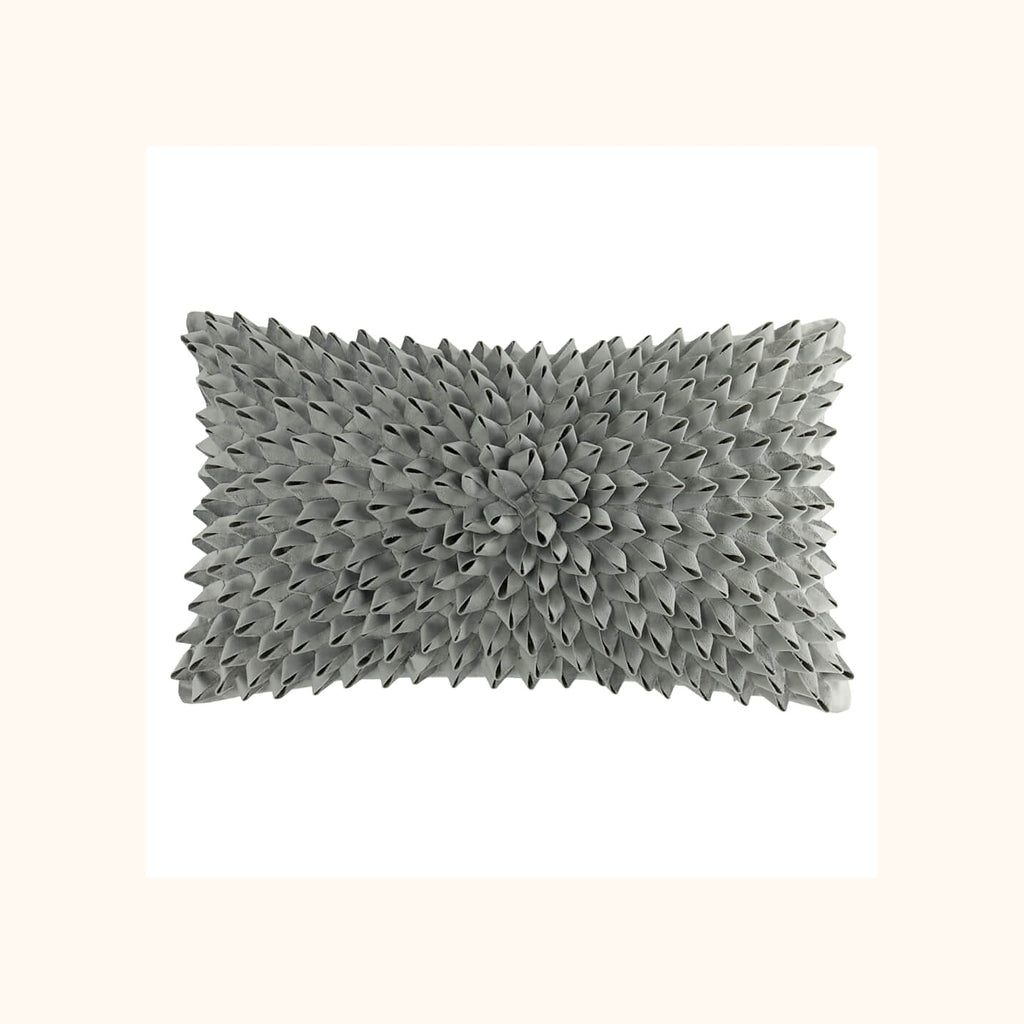 Handmade 3D Velvet Floral Lumbar Pillow Cover