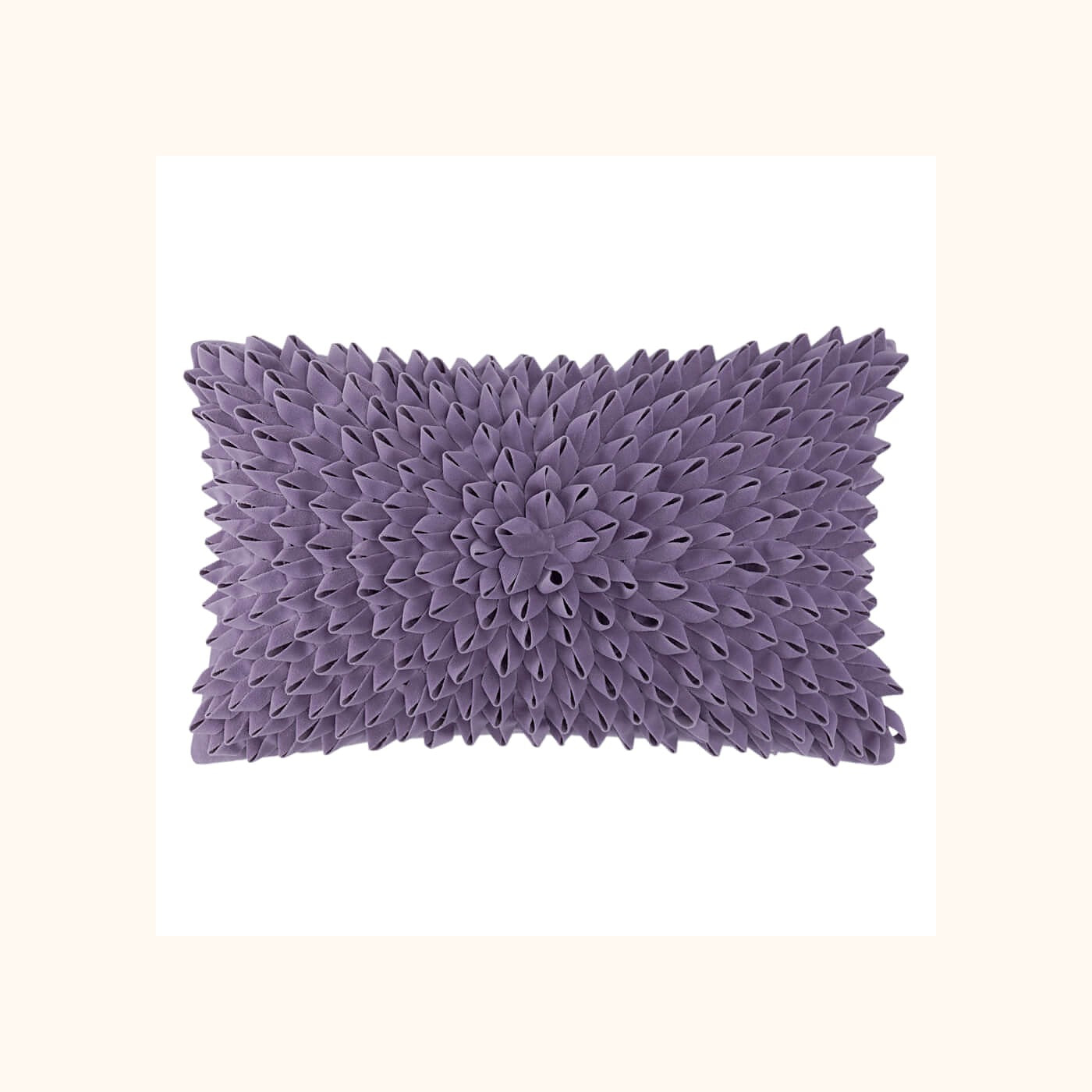 Handmade 3D Velvet Floral Lumbar Pillow Cover