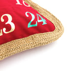 VG|red|Decorative Foil Print  Christmas Calendar Pillow Case