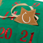VG|green|Decorative Foil Print  Christmas Calendar Pillow Case