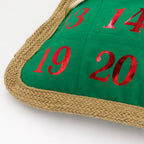 VG|green|Decorative Foil Print  Christmas Calendar Pillow Case
