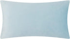 VG|light-blue-velvet|Handmade 3D Floral Throw Pillow Cover