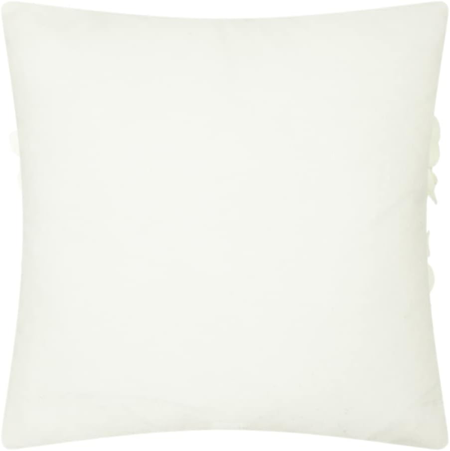 VG|creamy-white|Handmade 3D Flower Throw Pillow Cover