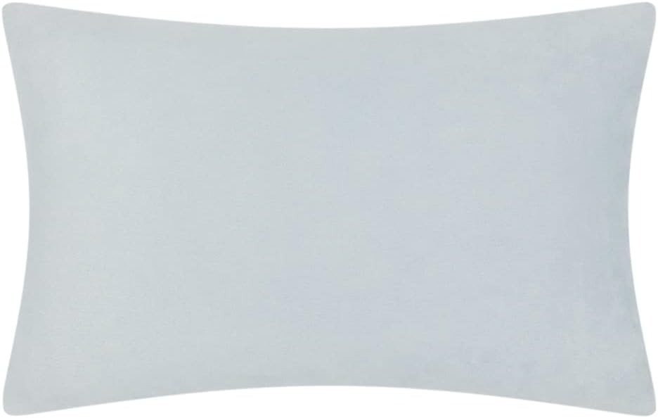 VG|sky-blue-solid-suede|Handmade 3D Floral Throw Pillow Cover