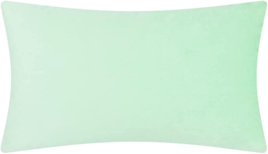 VG|mint-green-solid-suede|Handmade 3D Floral Throw Pillow Cover