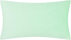 VG|mint-green-solid-suede|Handmade 3D Floral Throw Pillow Cover