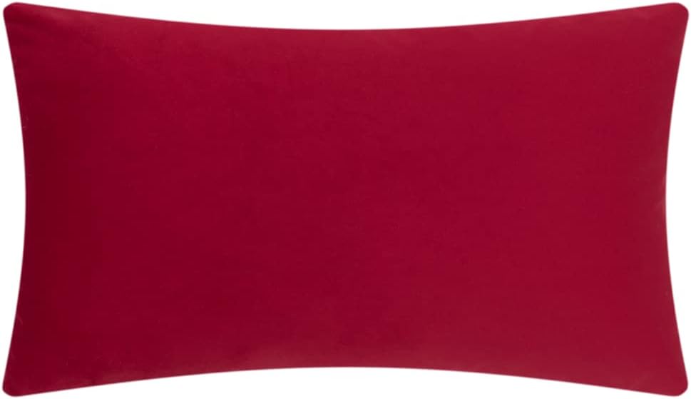 VG|christmas-red|Gold Foil Decorative Accent Throw Pillow Cases Rectangle Cushion Covers for Bed Living Room White