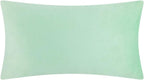 VG|mint-green|3D Flower Throw Pillow Cover Handmade Floral Soft Velvet Lumbar Cushion for Bed Living Room Chair Couch Decor Gold
