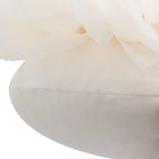 VG|creamy-white|3D Flower Throw Pillow Cover Decorative Round Daisy Shaped Cushion Floral Pillowcase for Bed Sofa Couch Living Room
