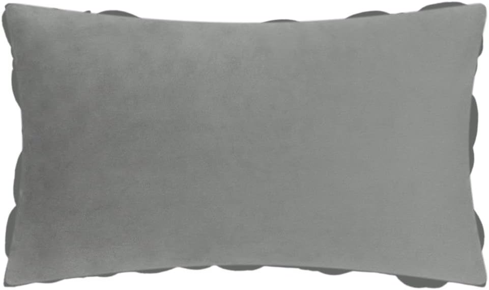 VG|dark-grey-velvet|Handmade 3D Floral Throw Pillow Cover