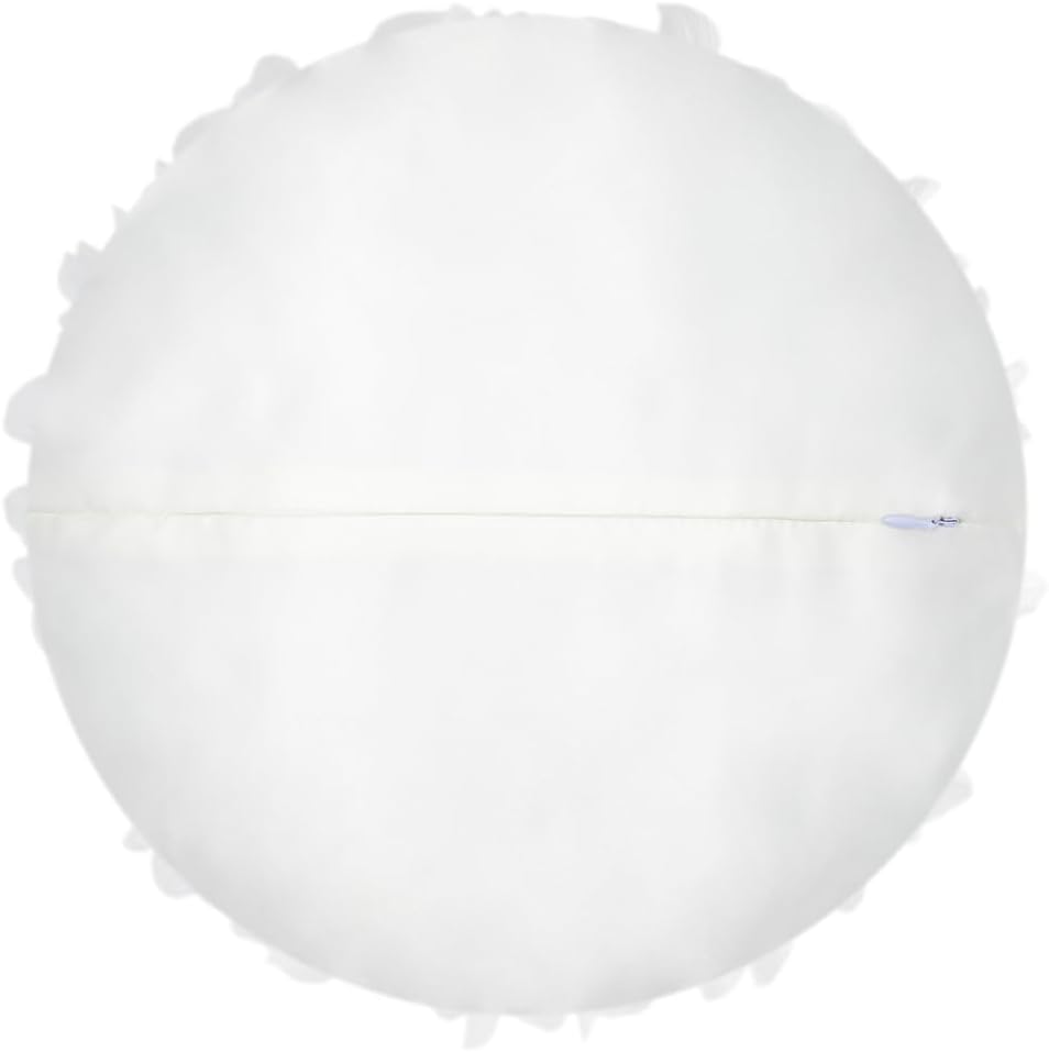 VG|white|Decorative 3D Flower Shaped Throw Pillow