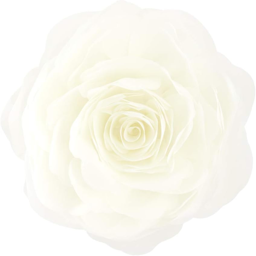 VG|creamy-white|3D Flower Throw Pillow Cover