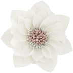 VG|cream|3D Flower Throw Pillow Decorative Accent Pillow Round Cushion for Sofa Couch Chair Bedroom Home Decor