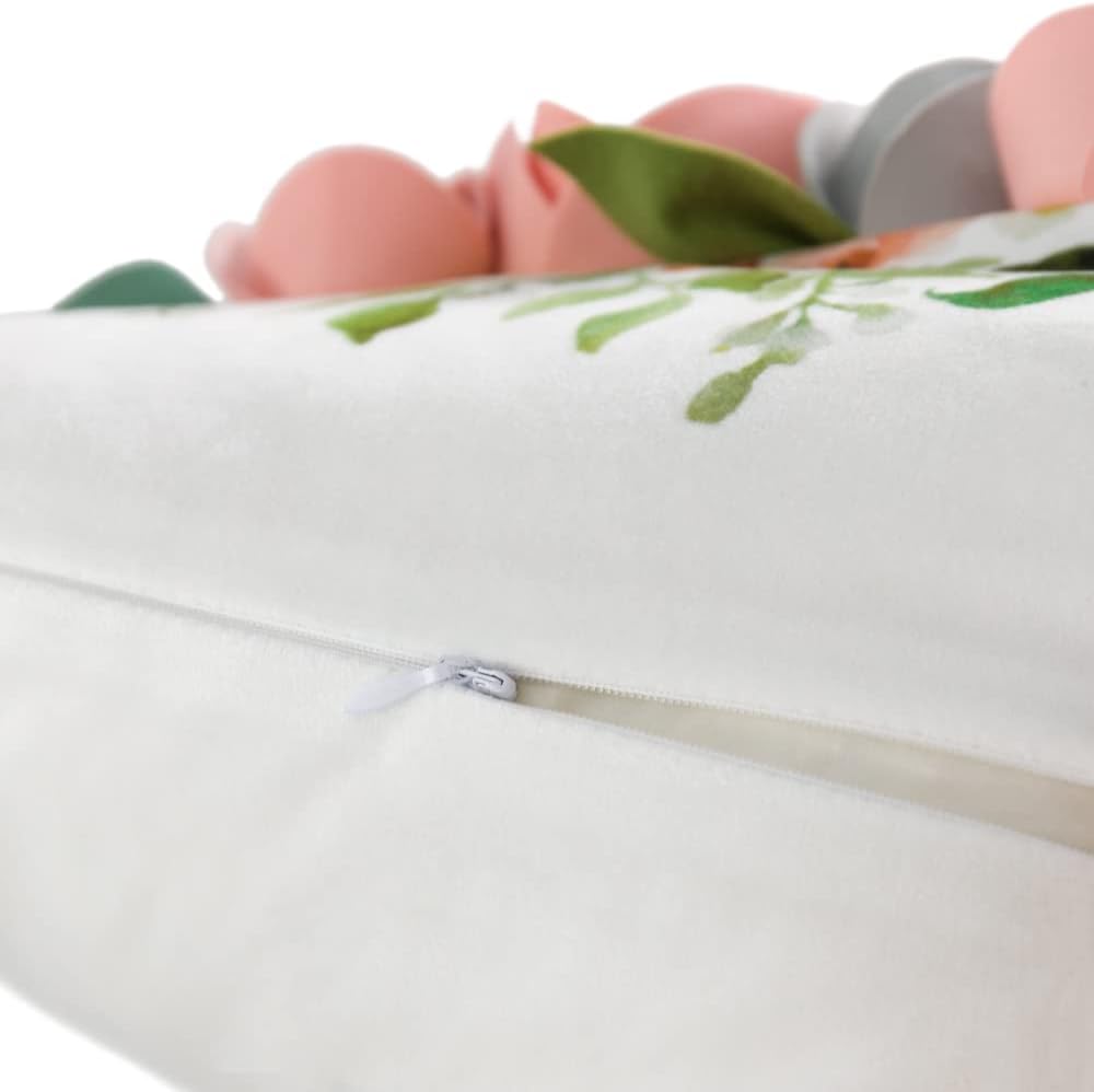 Decorative 3D Flower Throw Pillow Covers