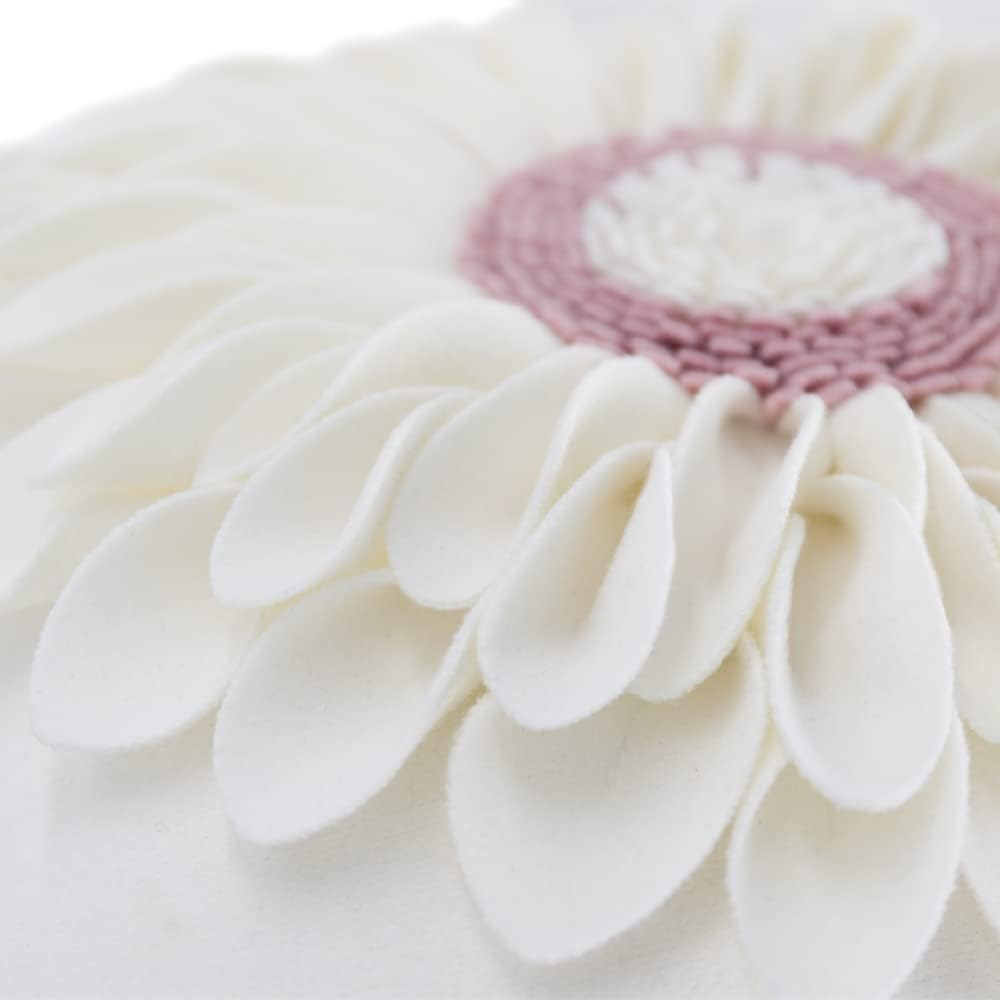 VG|white-cream-white|3D Sunflowers Throw Pillow Cover Wine Red