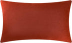 VG|rust-red|Handmade 3D Floral Throw Pillow Cover