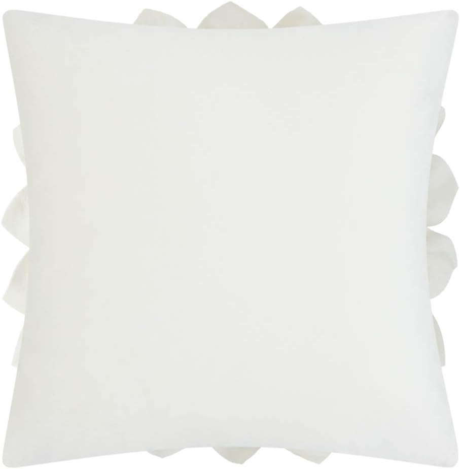 VG|cream-white|3D Flower Throw Pillow Covers