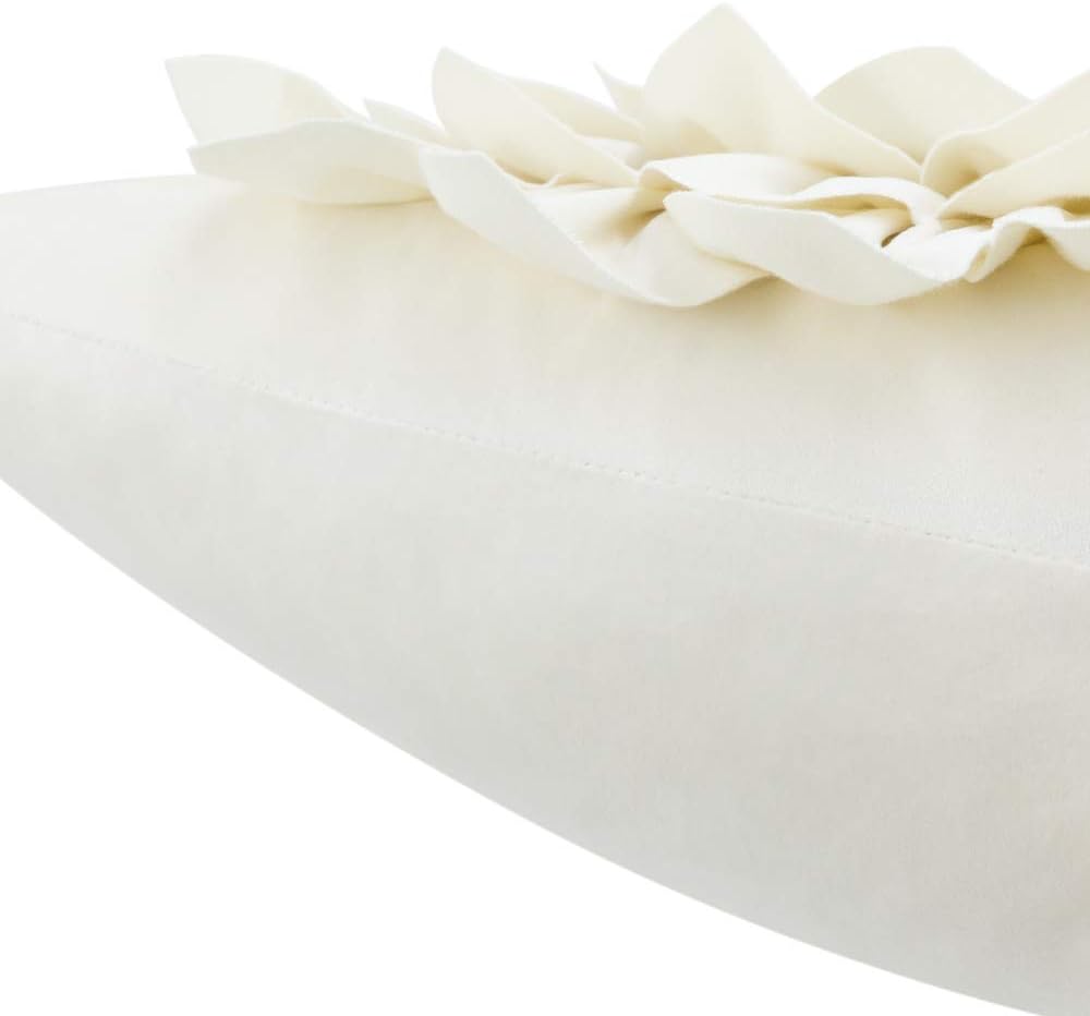 VG|cream-white|3D Flower Throw Pillow Covers