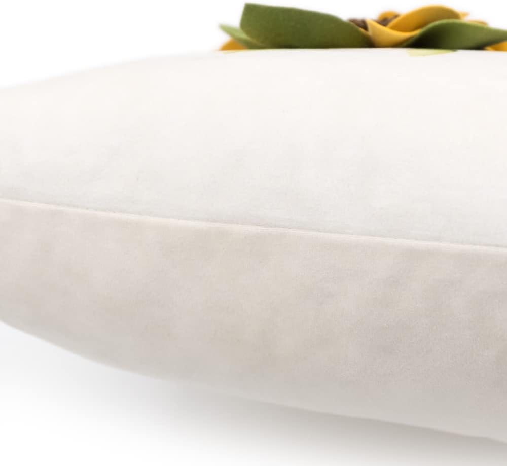 VG|yellow-flowerpot|Decorative 3D Flower Throw Pillow Covers
