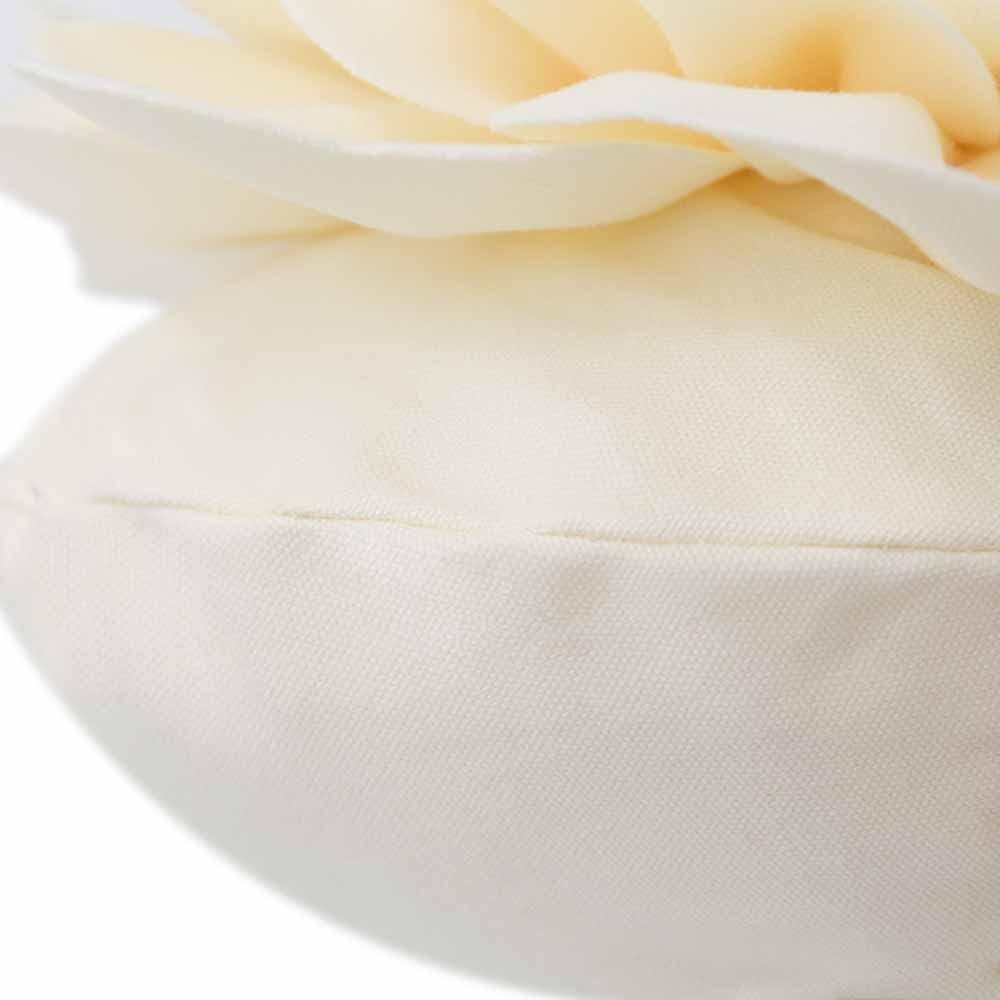 VG|vivid-white|Flower Throw Pillow Cover Decorative Round Pillowcase Floral Cushion for Bed Sofa Couch Car Decor