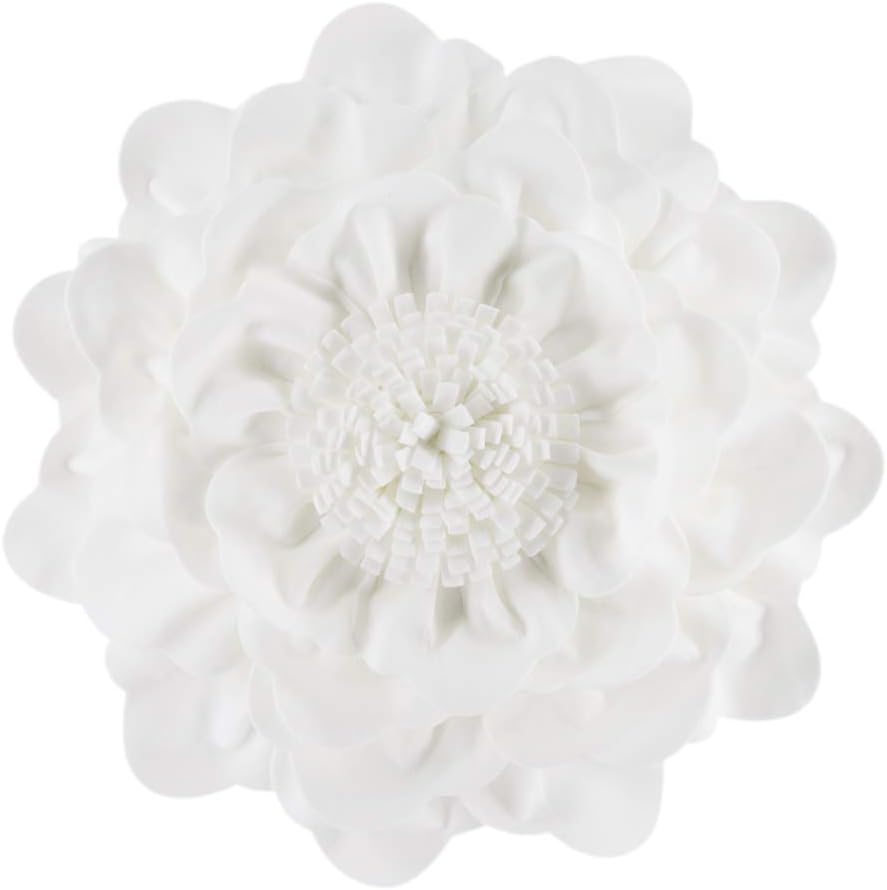 VG|creamy-white|Flower Throw Pillow Cover Decorative Round Pillowcase Floral Cushion for Bed Sofa Couch Car Decor