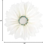 VG|a-white|Decorative 3D Flower Shaped Throw Pillow