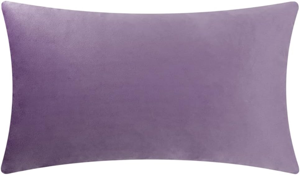 VG|purple-velvet|Handmade 3D Floral Throw Pillow Cover