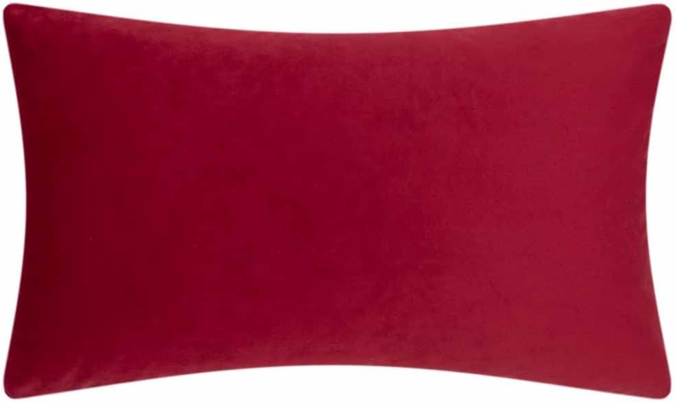 VG|deer-red|Gold Foil Decorative Accent Throw Pillow Cases Rectangle Cushion Covers for Bed Living Room White