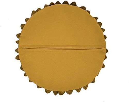 3D Flower Decorative Throw Pillow Accent Handmade Round Pillow Cushion with Insert for Home Couch Bedroom Decor