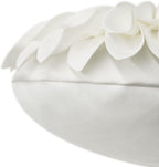 3D Flower Throw Pillow Covers Decorative Aesthetic Sunflower Accent Pillow Cases Handmade Pillowcase Round Cushion for Car Bedroom Bed Couch Chair with Insert White