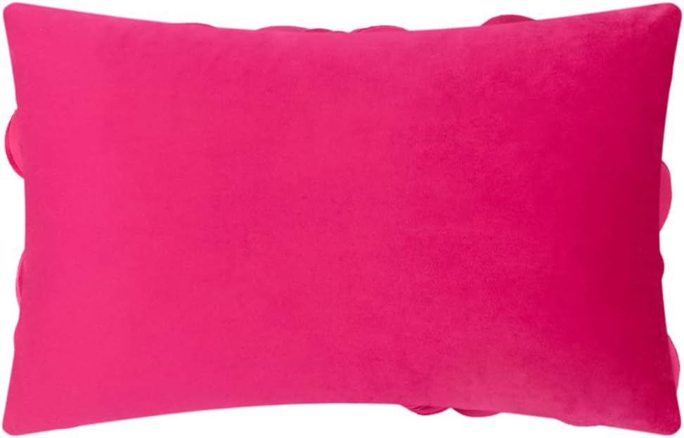 VG|rose-red-velvet|Handmade 3D Floral Throw Pillow Cover
