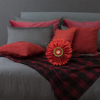 VG|orange|3D Flower Throw Pillow Cover Aesthetic Decorative Daisy Accent Pillow Case Hand Crafted Cushion Round Floral Pillowcase for Home Bed Couch Bedroom Chair