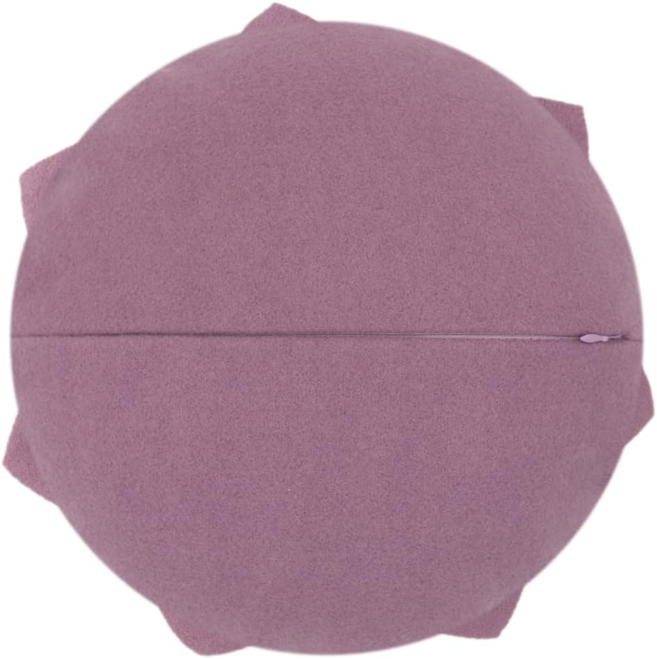 VG|purple|3D Flower Throw Pillow Decorative Accent Pillow Round Cushion for Sofa Couch Chair Bedroom Home Decor