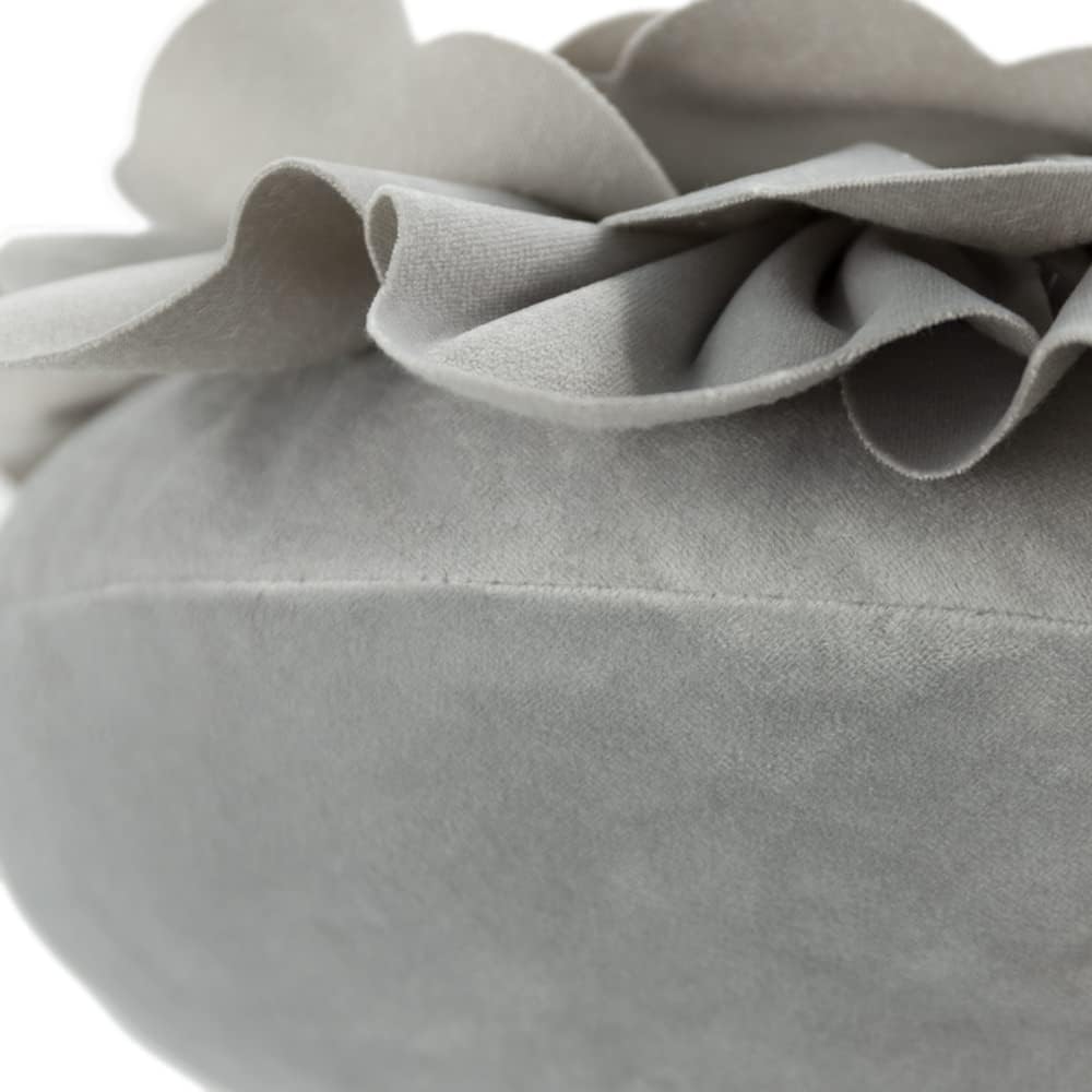 VG|light-gray|Flower Throw Pillow Cover Decorative Round Pillowcase Floral Cushion for Bed Sofa Couch Car Decor