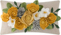 VG|3dflower-a-yellow|Decorative 3D Flower Throw Pillow Covers