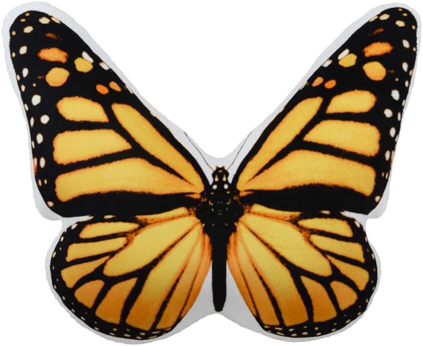 VG|yellow-butterfly|3D Butterfly Throw Pillow, Hot Pink