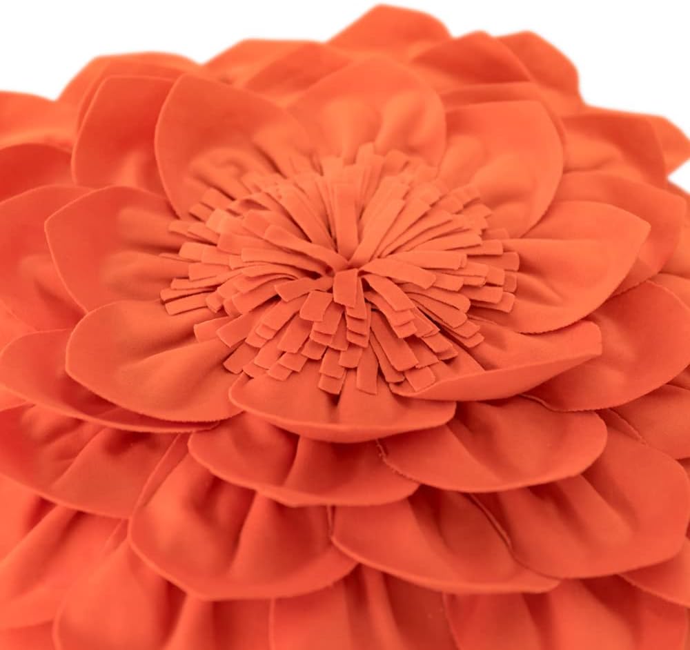 VG|orange|3D Flower Throw Pillow Covers