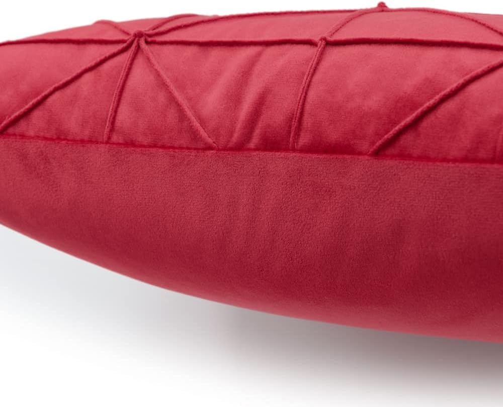 VG|red|Velvet Pillow Cover