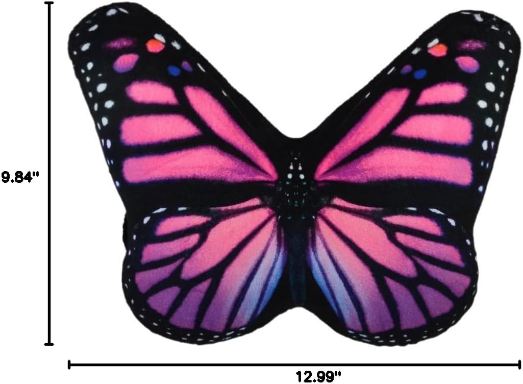 VG|pink-butterfly|Cute Car Neck Rest Pillow with Strap Comfortable Headrest Neck Pillows for Office Chair Travel Driving