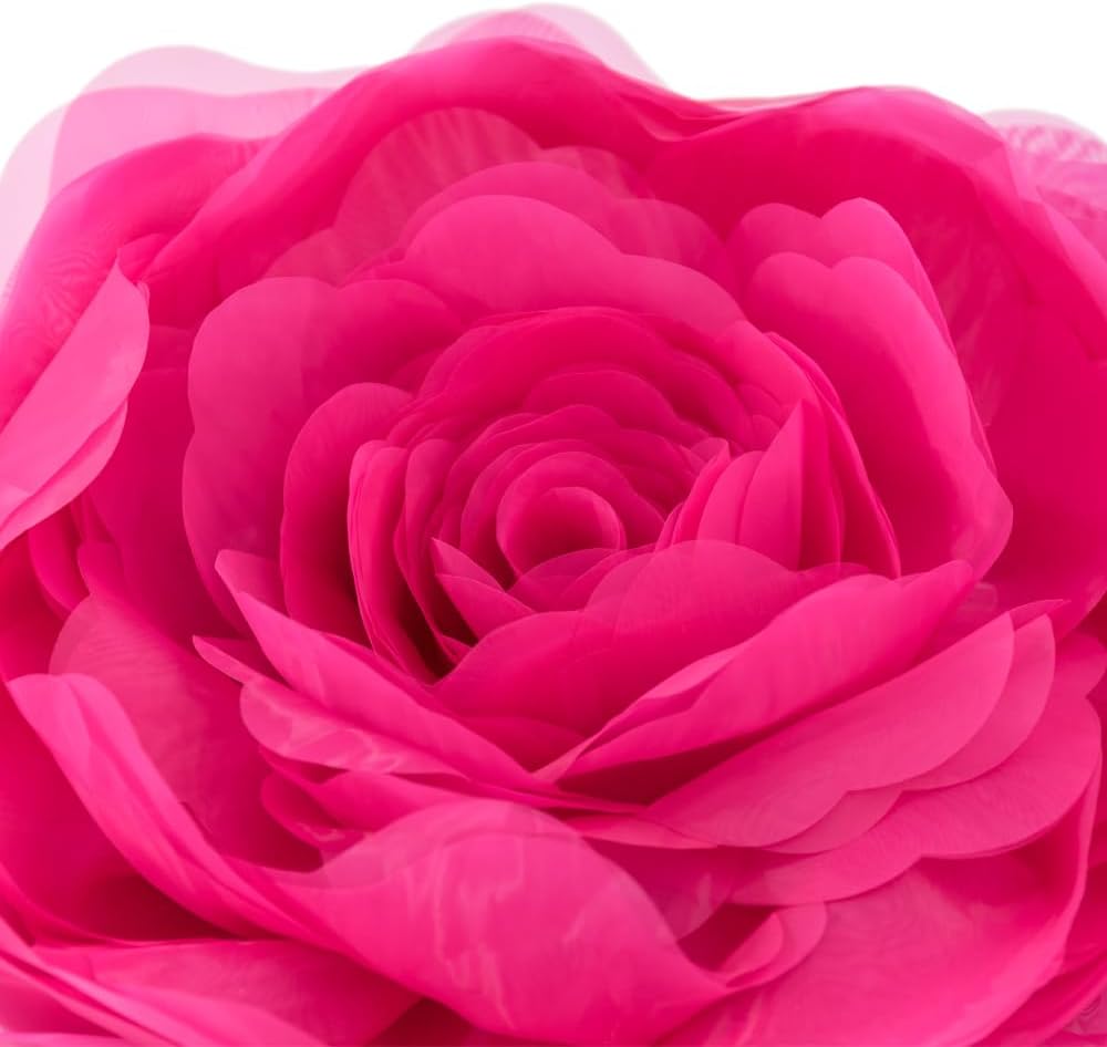 VG|hot-pink|3D Flower Throw Pillow Cover