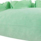VG|mint-green|3D Flower Throw Pillow Cover Handmade Floral Soft Velvet Lumbar Cushion for Bed Living Room Chair Couch Decor Gold
