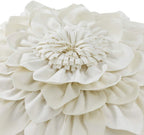 VG|cream-white|3D Flower Throw Pillow Covers