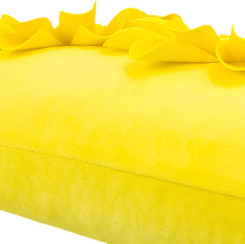 VG|sunbeam-yellow|3D Flower Throw Pillow Cover