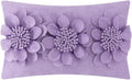 VG|purple-lilac|3D Flower Throw Pillow Cover