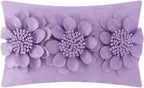 VG|purple-lilac|3D Flower Throw Pillow Cover