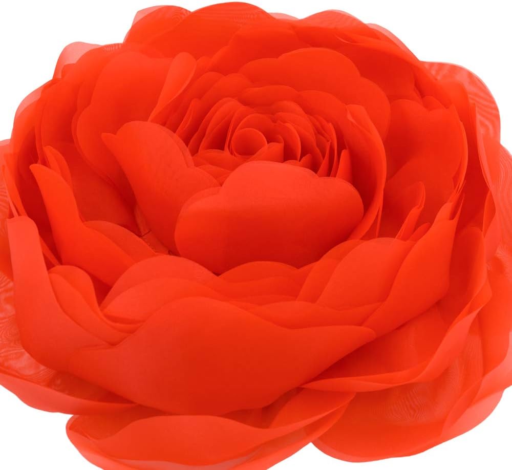 VG|orange|3D Flower Throw Pillow Cover