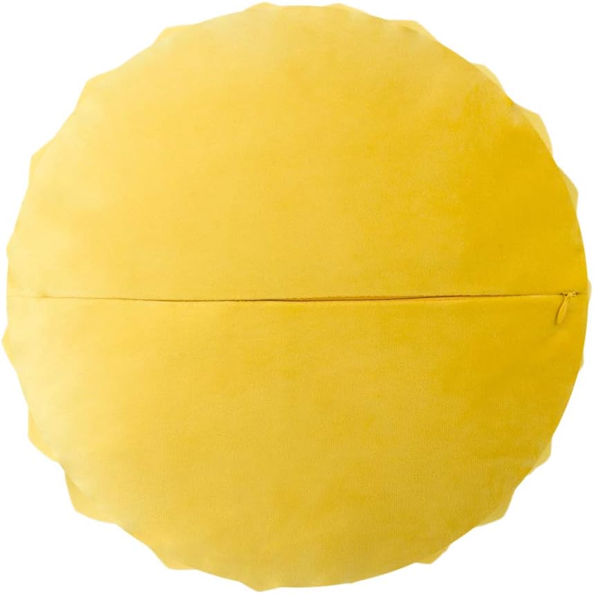 VG|gold-yellow|3D Flower Throw Pillow Cover Decorative Round Cushion Floral Accent Pillowcase for Bedroom Living Room Bed Couch Pink Velvet