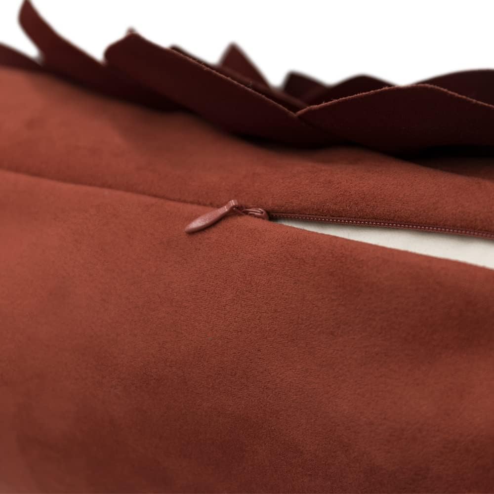 VG|dark-red|3D Flower Throw Pillow Covers