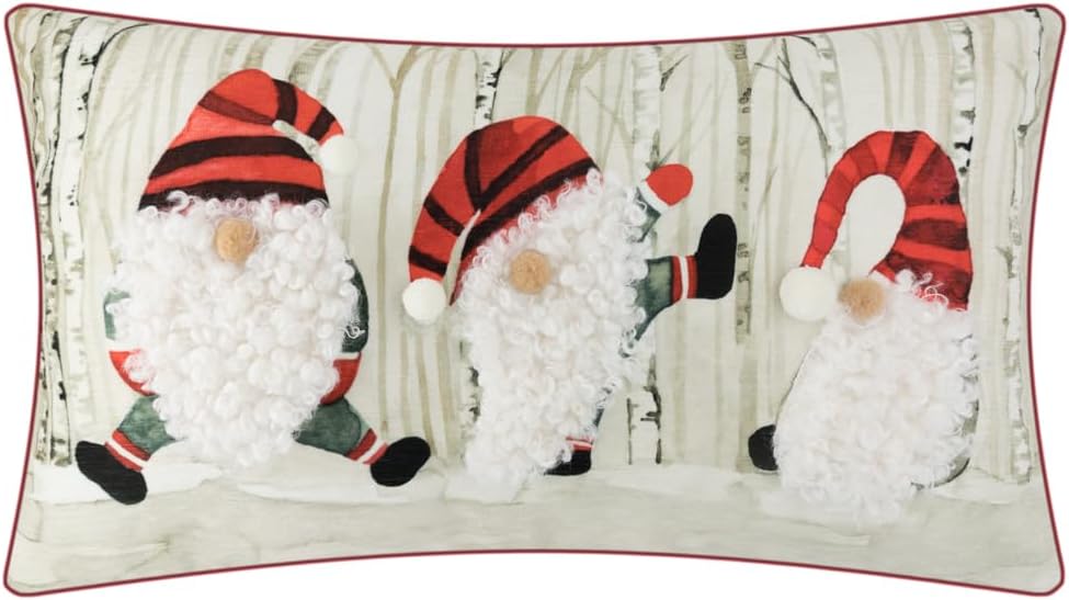 Decorative Christmas Throw Pillow Covers Accent Santa Clause Pillowcases Xmas Decorations for Indoor Couch Bed Living Room Home Holiday Decor - 3santa in Forest
