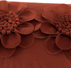 VG|rust-red|3D Flower Throw Pillow Cover